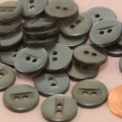 24 Grey Pearlized Plastic Sew-through Buttons HINT OF GREEN 9/16" 15MM # 6372