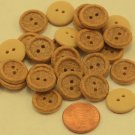 Lot of 24 Golden Tan Faux Snake Skin Plastic Buttons 5/8" 16mm # 6696