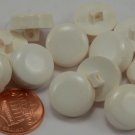12 Thick Cream Plastic Buttons Shank 5/8" 16MM # 6202