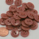 Lot of 24 Shiny Brown Plastic Buttons 9/16" 15mm # 6497