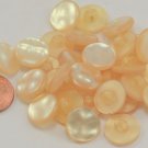 24 Pearlized Pale Golden Yellow Plastic Shank Buttons 9/16" 14mm # 7076
