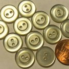 12 Rimmed Pearlized Cream Plastic Sew-through Buttons 9/16" 14.5mm 10338
