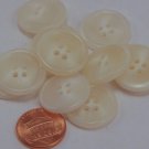 12 Off-white Semi-translucent Swirl Plastic Buttons 13/16" 20MM # 6129