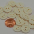 24 Cream Plastic Buttons 5/8" 16MM # 6200