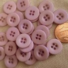 Lot of 24 Dusty Lilac Matte Plastic Buttons 9/16" 14.5mm # 7117