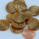 12 Shiny Light Brown Camel Beige Swirl Plastic Buttons 3/4" 19MM # 6170
