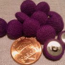 12 Knit Fabric Front Metal Back Shank Buttons Purple 11.7mm 7/16" # 7899