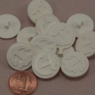 12 Cream Plastic Shank Anchor Nautical Buttons 3/4" 19MM # 6307