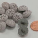 Lot of 12 Domed Matte Pale Grey Plastic Shank Buttons 5/8" 15mm # 6599