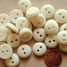 24 Shiny Thick Domed Cream Sew-through Plastic Buttons Almost 5/8" 15.5mm # 7246