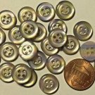 24 Pearlized Multi-color Plastic Sew-through Buttons Just Over 7/16" 12mm 10335