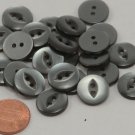 1 Gross 144pcs Silver Grey Pearlized Plastic Buttons Cat Eye 9/16" 14mm # 6678