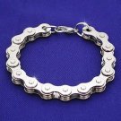 MEN MOTORCYCLE BICYCLE BIKER SILVER CHAIN BRACELET NEW
