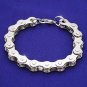 MEN MOTORCYCLE BICYCLE BIKER SILVER CHAIN BRACELET NEW