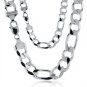 24" SILVER 925 FIGARO NECKLACE CHAIN MEN 6MM PENDANT