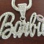 SILVER PINK NICKI MINAJ'S BARBIE PENDANT CHARM NECKLACE