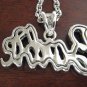 SMALL SILVER PINK NICKI MINAJ'S BARBIE PENDANT CHARM NECKLACE