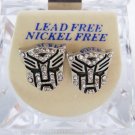 TRANSFORMERS AUTOBOTS SILVER DIAMOND STUD EARRINGS NEW