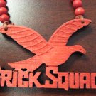 RED BRICK SQUAD SOULJA BOY WOOD PENDANT PIECE NECKLACE NEW