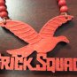RED BRICK SQUAD SOULJA BOY WOOD PENDANT PIECE NECKLACE NEW