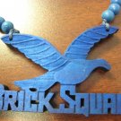 BLUE BRICK SQUAD SOULJA BOY WOOD PENDANT PIECE NECKLACE NEW