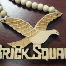 NATURAL WOOD BRICK SQUAD SOULJA BOY WOOD PENDANT PIECE NECKLACE NEW
