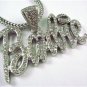 LARGE SILVER NICKI MINAJ'S BARBIE PENDANT CHARM NECKLACE