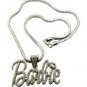 LARGE SILVER NICKI MINAJ'S BARBIE PENDANT CHARM NECKLACE