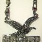 BLACK BRICK SQUAD PENDANT & CHAIN CHARM NECKLACE NEW