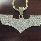 BATMAN THE DARK KNIGHT GOLD PENDANT CHARM CHAIN NECKLAC