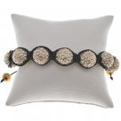NEW SHAMBALLA GOLD 10MM CZ DIAMOND BALLS BRACELET MACRAME MB12G