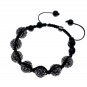 NEW SHAMBALLA BLACK 10MM CZ DIAMOND BALLS BRACELET MACRAME MB12HE
