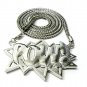 Silver POW Pendant Charm Necklace Chain Kanye West New