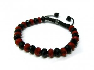 8mm Black Red Onyx Rick Ross Shamballa Bracelet MB33B-RD