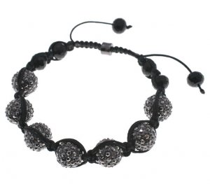 NEW SHAMBALLA SILVER 10MM CZ DIAMOND BALLS BRACELET MACRAME MB12RH