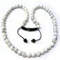30" White Marble Stone Beads Shamballa Necklace MC161