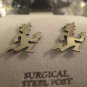 ICP HATCHET MAN JUGGALO SILVER STAINLESS STEEL STUD EARRINGS JUGGALO HATCHETMAN