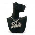 Nicki Minaj Barbie Necklace Pendant - Silver Pink MP680R