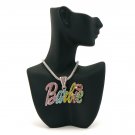 Nicki Minaj Barbie Necklace Pendant - Silver Color MP680R-M