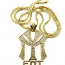 New York Entertainment NY ENT Gold Necklace Pendant P597G
