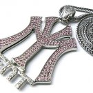 New York Entertainment NY ENT Silver Necklace Pendant P597R-PK