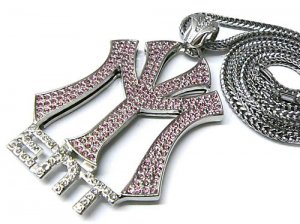 New York Entertainment NY ENT Silver Necklace Pendant P597R-PK