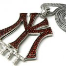 New York Entertainment NY ENT Silver Necklace Pendant P597R-RD
