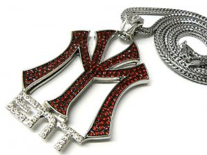 New York Entertainment NY ENT Silver Necklace Pendant P597R-RD