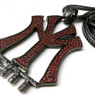 New York Entertainment NY ENT Black Necklace Pendant P597H-RD