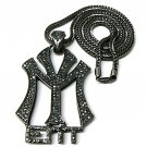 New York Entertainment NY ENT Black Necklace Pendant P597HE