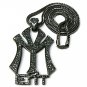 New York Entertainment NY ENT Black Necklace Pendant P597HE
