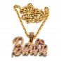 Nicki Minaj Barbie Small Necklace Pendant - Gold Pink MZ34G-PK