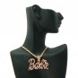 Nicki Minaj Barbie Small Necklace Pendant - Gold Pink MZ34G-PK