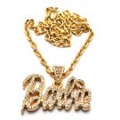Nicki Minaj Barbie Small Necklace Pendant - Gold Clear MZ34G